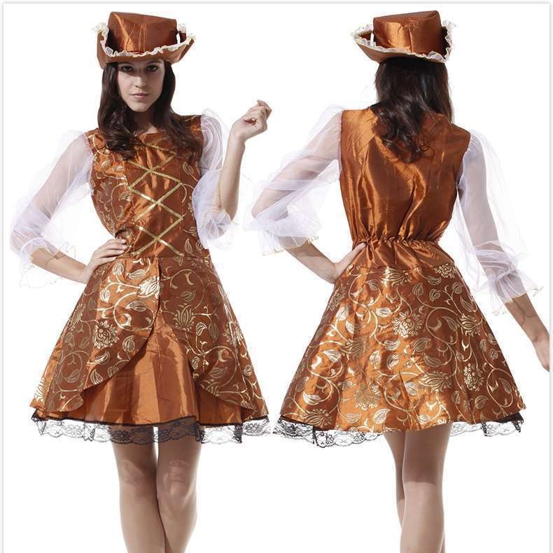 Kostum Bajak Laut COS Pakaian Pria dan Wanita Bajak Laut Karibia