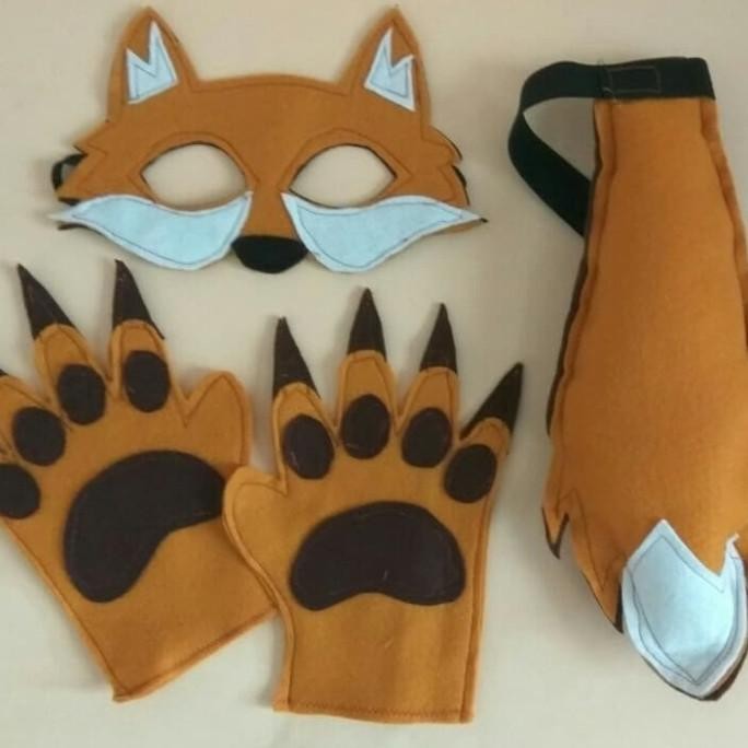 Kostum Binatang bahan flanel : Rubah / Felt Animal Costume : Fox