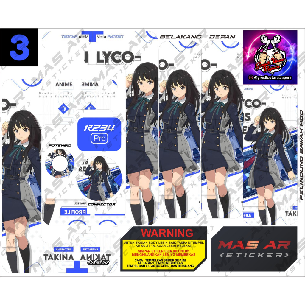

Wrap* Stiker Inner Daleman R 234 Pro Anime Version 3 Wrap Skin Stiker Garksin CUSTOM Gratis (2pcs)