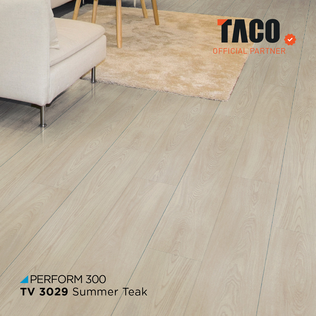 TACO Lantai Vinyl 3mm Motif Kayu (Isi 24 lembar / 3,34 m²) - TV 3029 Summer Teak