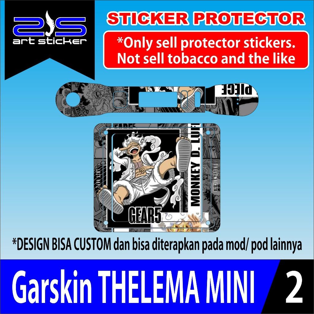 

Wrap* Stikertelemamini Uv Varnish Printing Luffy Gear 5 Wrap Skin Stiker Garksin CUSTOM Gratis (2pcs)