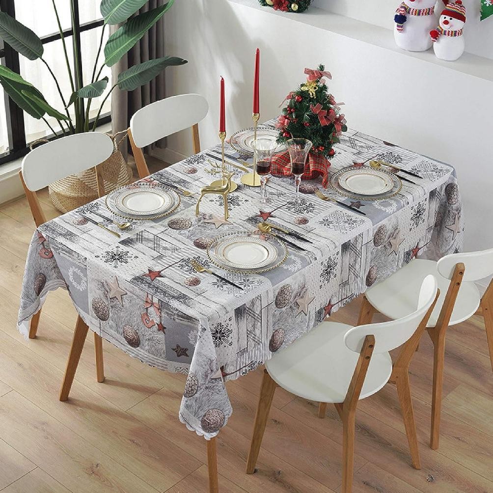 CR - Taplak Meja Natal 150 x 180cm -Taplak Meja Motif Natal-Taplak Murah-Taplak Meja Makan/Meja Tamu