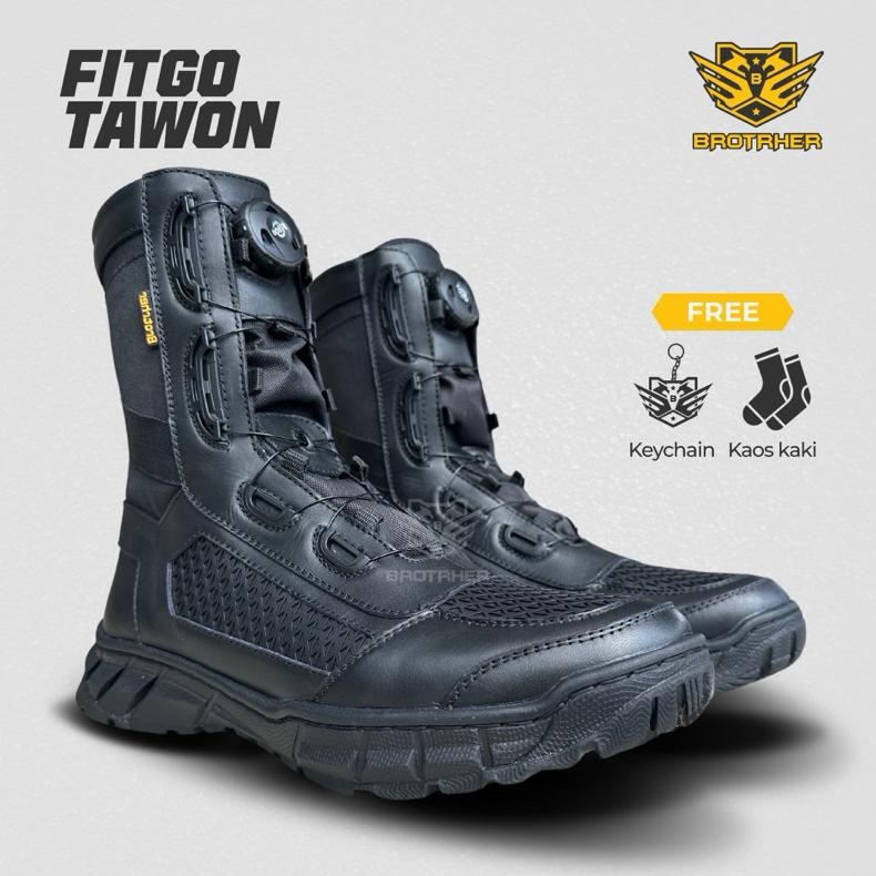 Sepatu Polisi Pdl Pdh Satpam Satpol Pp Brotrher Fitgo Tawon Tactical Tali Putar Pria Keren