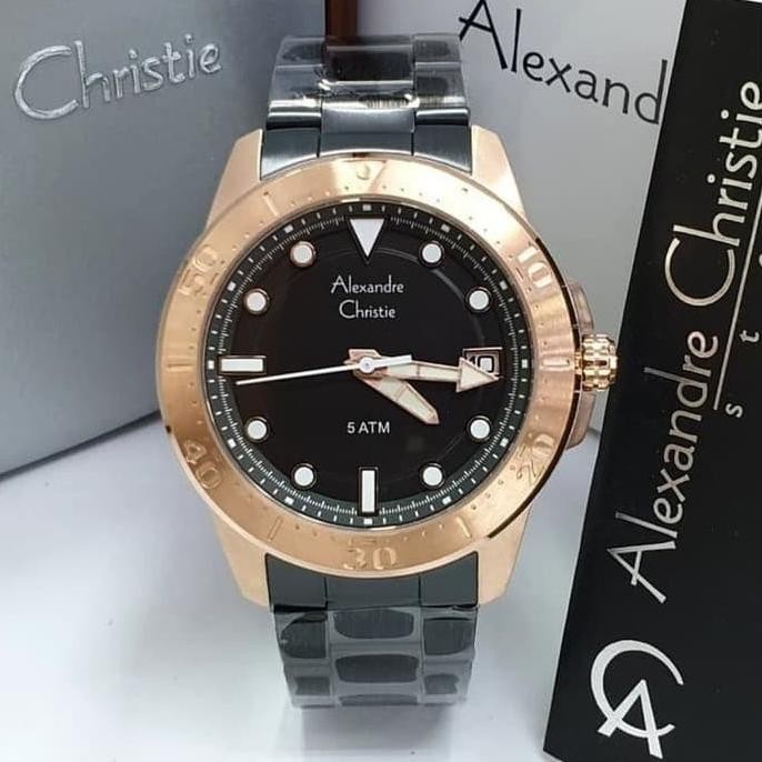 ALEXANDRE CHRISTIE AC6517 AC 6517 BLACK ROSEGOLD JAM PRIA