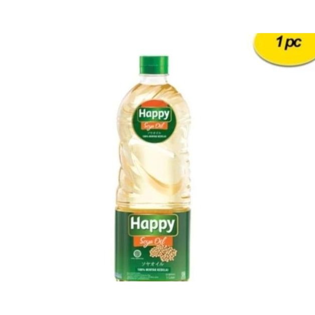 

Happy Soya Oil 1 Liter Botol Nyak Kedelai