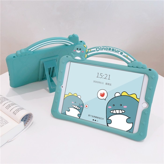 Case silikon anak karakter ipad mini 1 2 3 4 5 dino dinosaurus