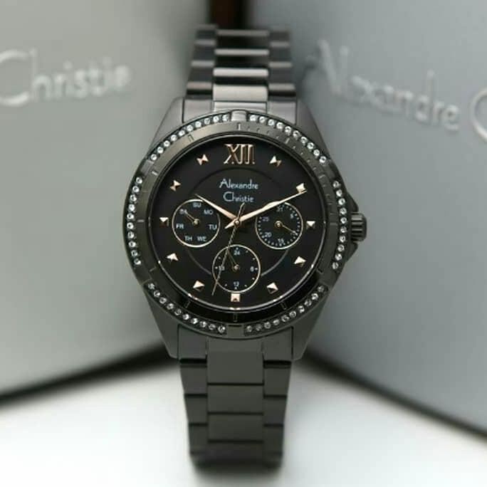 ALEXANDRE CHRISTIE AC2644 AC 2644 Black Jam wanita origin