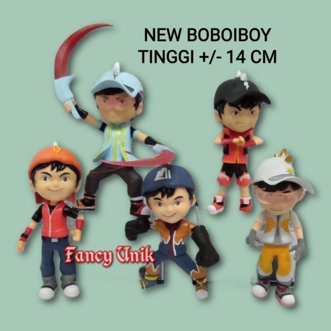 FIGUR SET Action Figure Mainan Anak Boboiboy Set Isi 5