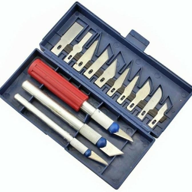 

Set Pisau Cutter Ukir Seni Crafting Art Knife With Handle 13 in 1