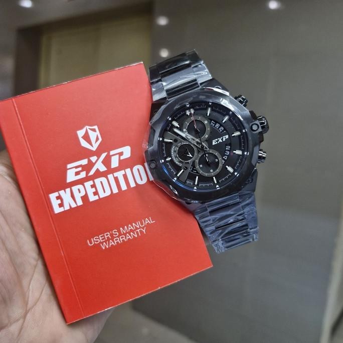 EXPEDITION ORIGINAL EXP E6838 E 6838 FULL BLACK JAM TANGAN PRIA ORIGINAL GARANSI RESMI 1TAHUN