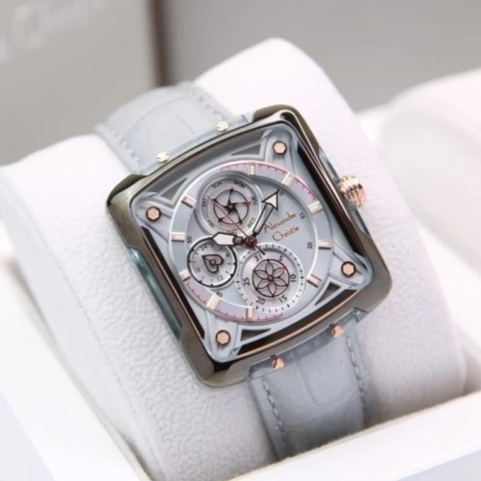 JAM TANGAN WANITA ALEXANDRE CHRISTIE AC3030 AC 3030 GREY RING BLACK