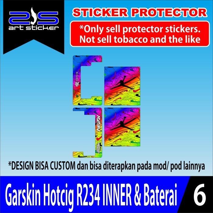 

Wrap* Inner Baterai Hc R234 Rainbow Wrap Skin Stiker Garksin CUSTOM Gratis (2pcs)