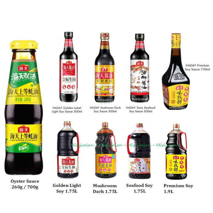 

Shoopmall - Haday Premium Golden Label Seafood Mushroom Dark Light Soy Sauce 500Ml