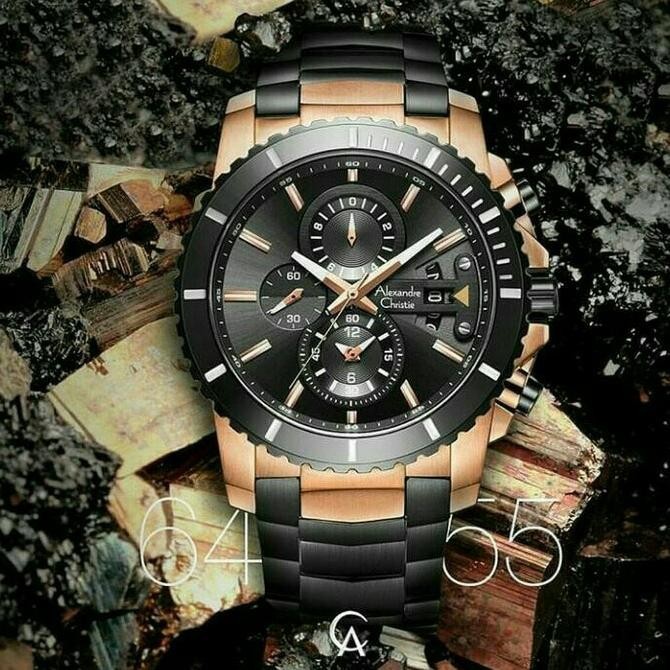 ALEXANDRE CHRISTIE AC6455 / AC 6455 MAN CHRONOGRAPHJAM TANGAN ORIGINAL
