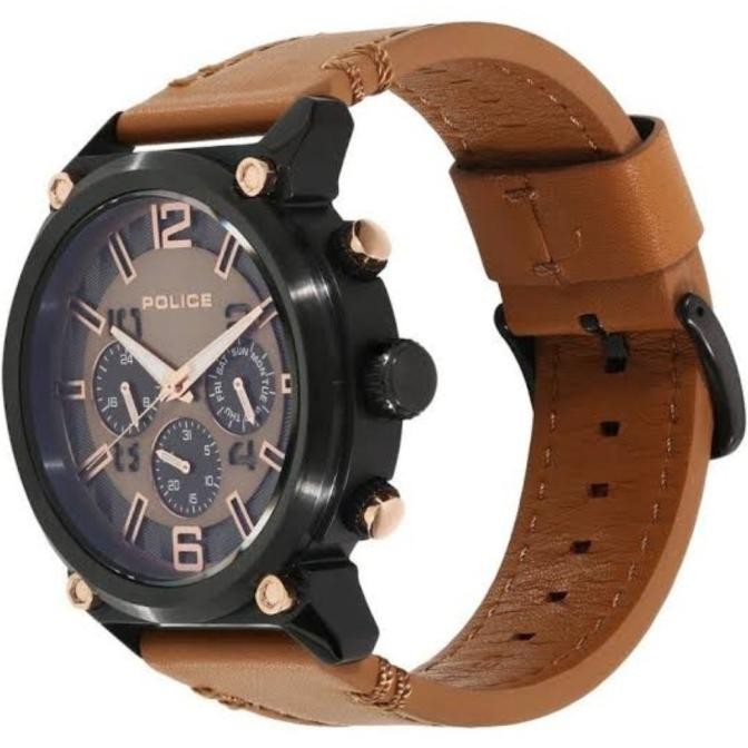 JAM TANGAN PRIA POLICE PL14378 JSB11 PL 14378 STRAP LEATHER ORIGINAL