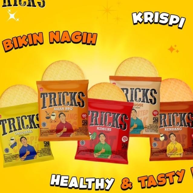 

Tris Crisps Potato Baked Crisps 1 Box 4 Pcs X15 Gr = 60Gr Halal