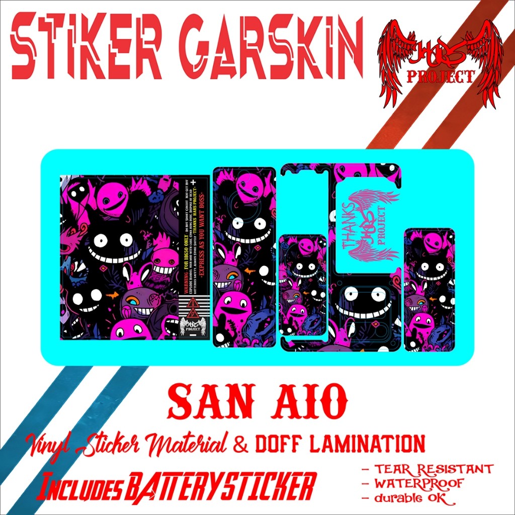 

Wrap* Stiker San Aio Best Seller Bonus Batterai Type 2 Wrap Skin Stiker Garksin CUSTOM Gratis (2pcs)