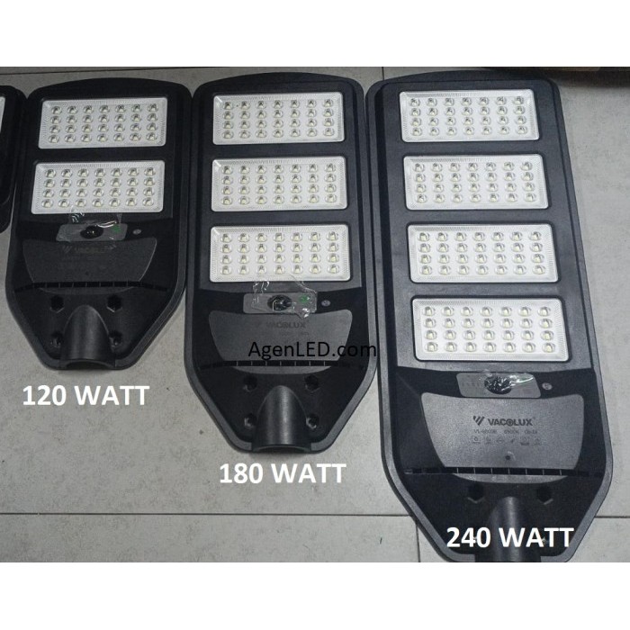 Populer Vacolux Lampu Jalan Pju Led Solar Cell 120W 180W 240W Panel Surya Sorot 120 180 240 W Watt