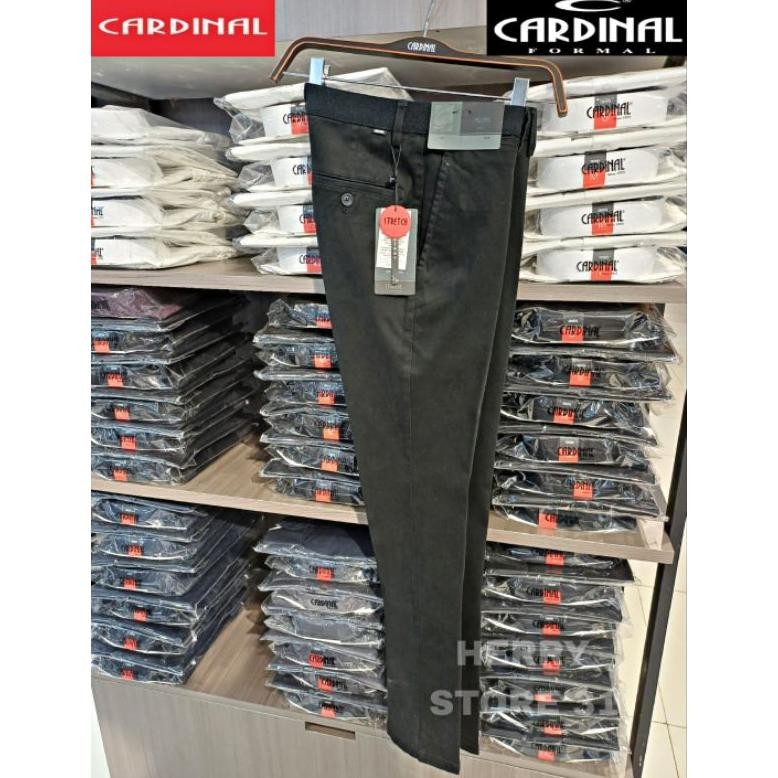 Celana Bahan Pria Celana Kantor Celana Formal Chino Cardinal Slimfit Hitam Polos Celana Panjang Pria