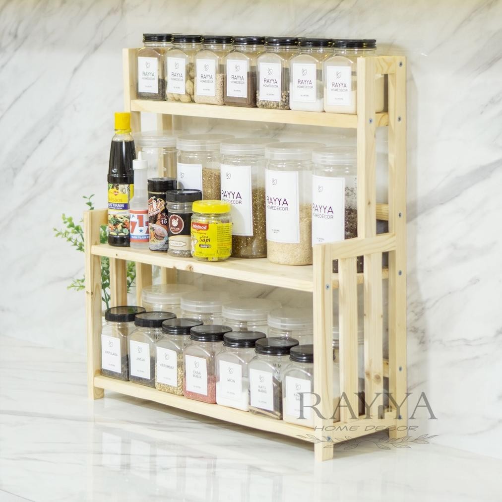 RAK BESAR/JUMBO Rak bumbu dapur serbaguna susun 3 ukuran besar