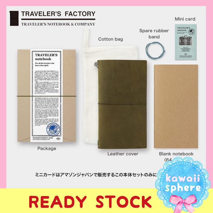 

Travelers Notebook Kit Regular Olive Traveler's Notebook Cover