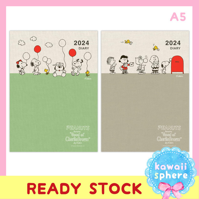 

Snoopy Planner 2024 Size A5 Hallmark Monthly Diary 2024 Ready Stock