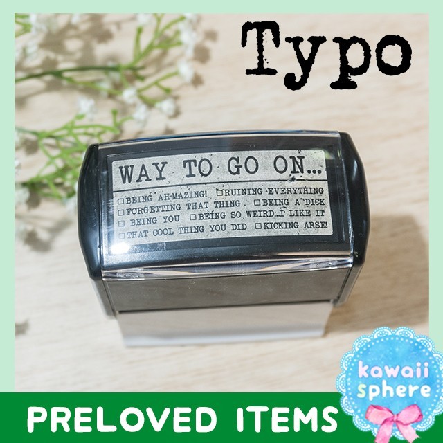 

Typo Stamp Way to Go On Planner Stamp Stempel Jurnal Preloved