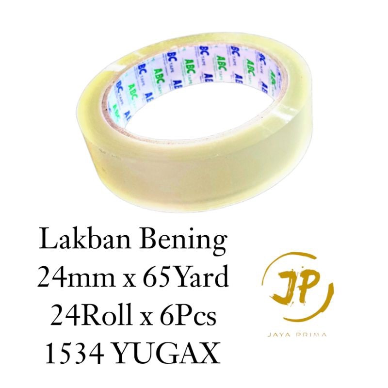 

LAKBAN PEREKAT KARDUS 24MM X 65 YARD UKURAN REAL