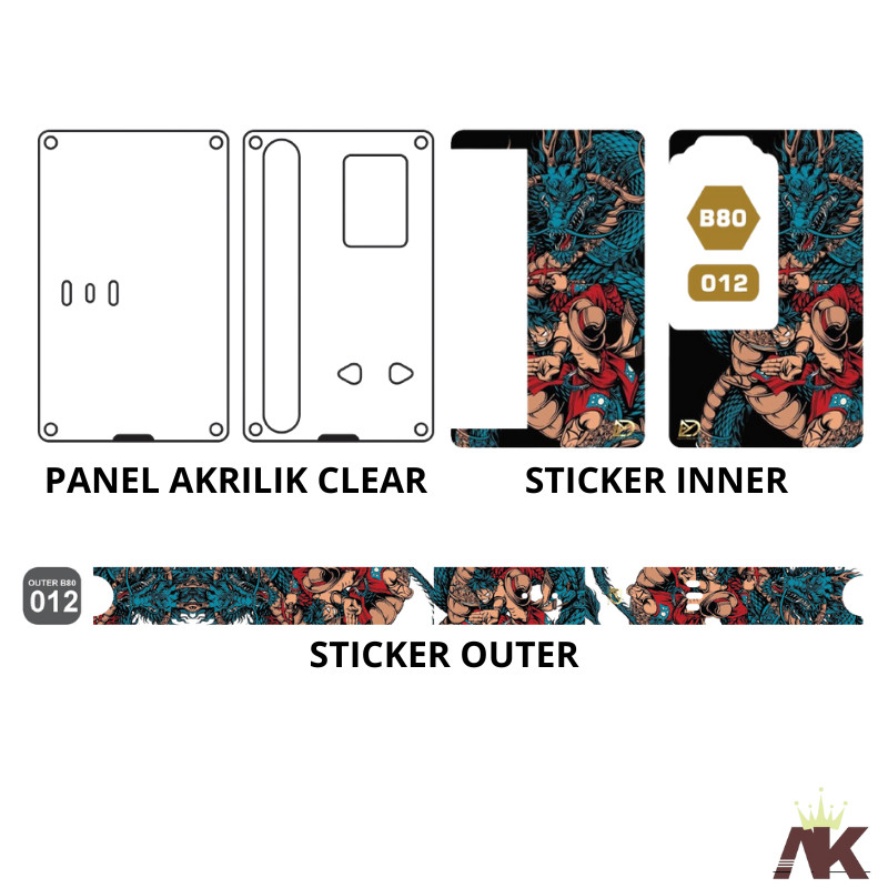 

Wrap* Cutting Akerilik Untuk Bagian Luar Dalam B80 Pres 12 Wrap Skin Stiker Garksin CUSTOM Gratis (2pcs)