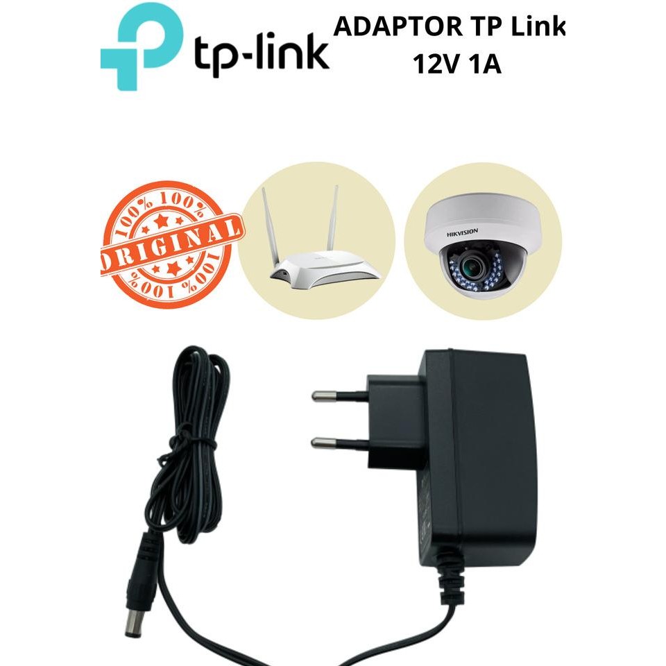 ADAPTOR TP LINK ORIGINAL 12V 1A MODEL: T120100-2C1