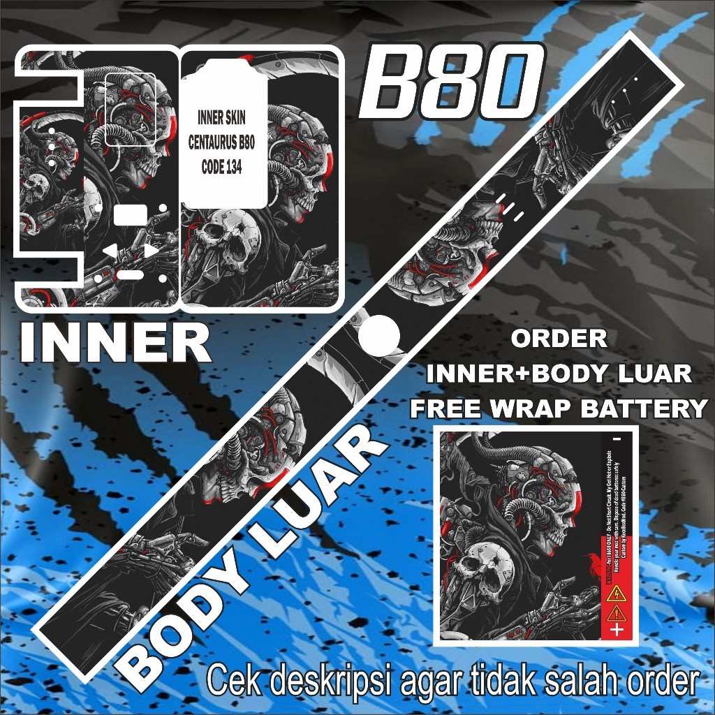 

Wrap* Stiker B80 Part2 134 Wrap Skin Stiker Garksin CUSTOM Gratis (2pcs)