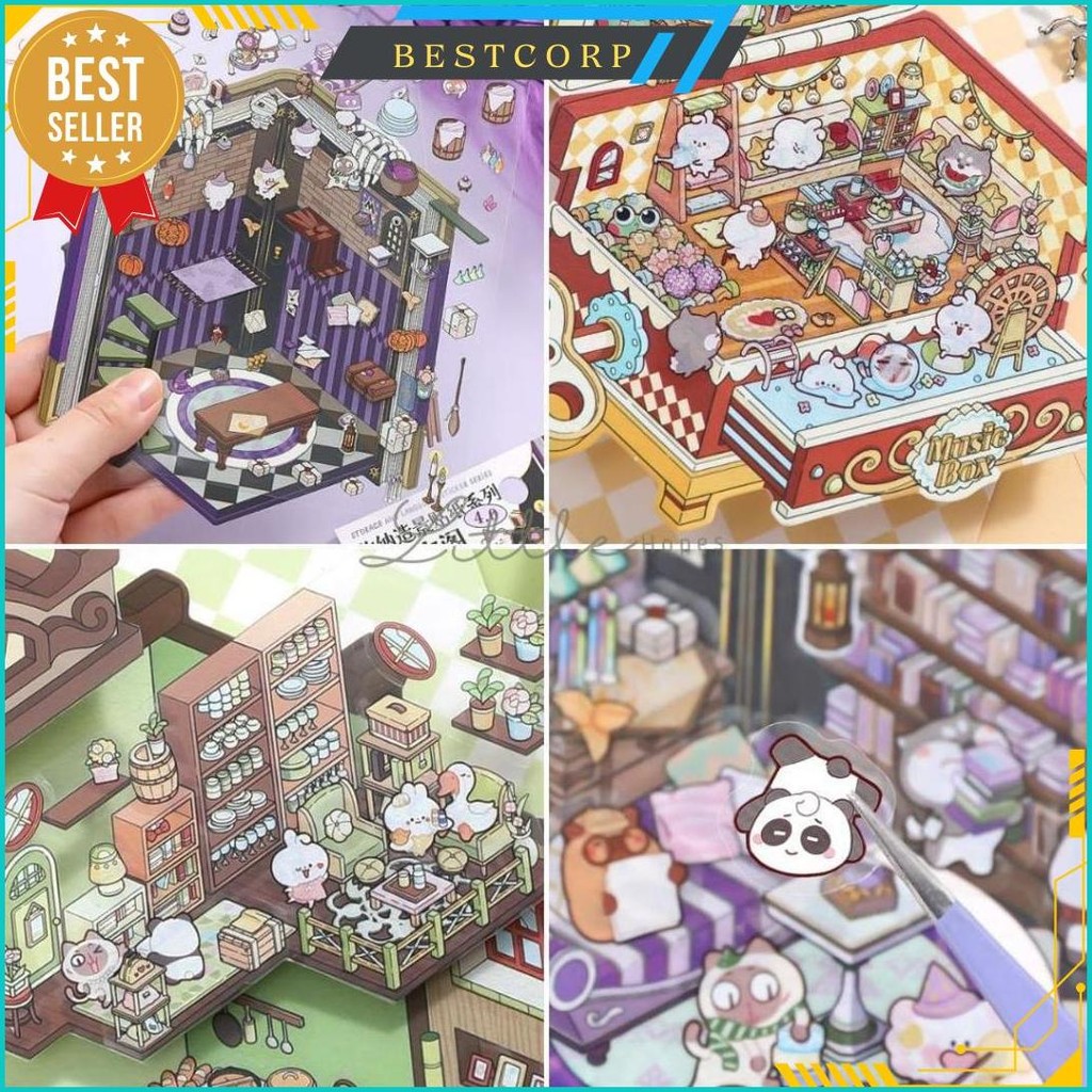 

Sticker 3D Premium Satisfying Decoration Landscaping Creative Mainan Anak Unik Lucu Christmas Natal Korea Siap Kirim