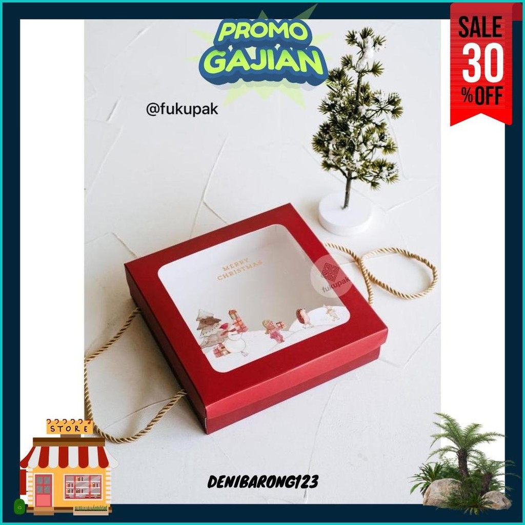

Dus Natal 20X20 (10Pcs) Kotak Hamper Christmas Box Spiku Kue Kering Nasi Murah