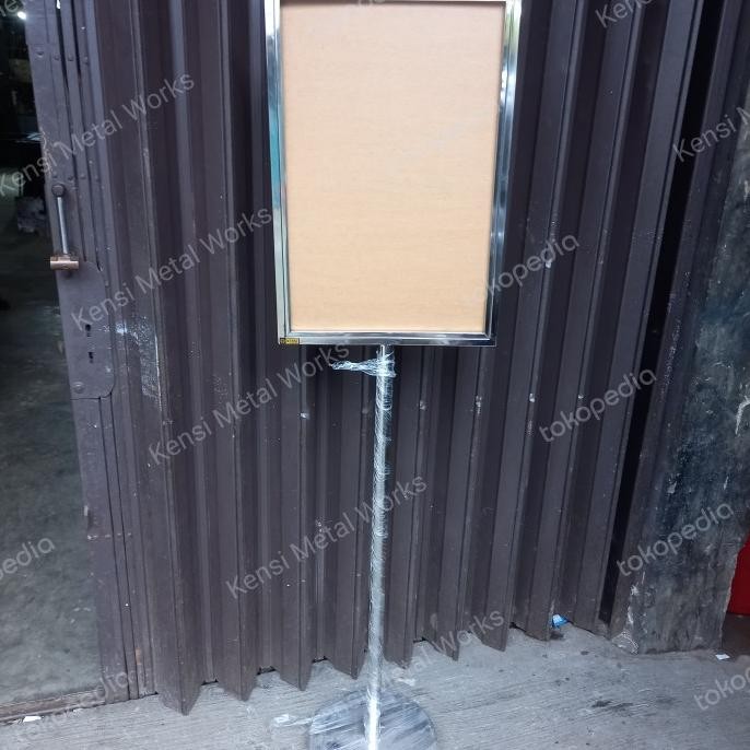 TERLARIS - Sign Stand Stainless Signage Standing Sign Frame display A2 Stainless