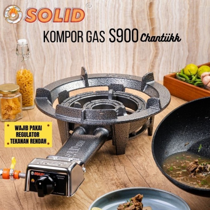 Kompor Gas Cor / Besi / Industri Tekanan Rendah SOLID S 900 Chk