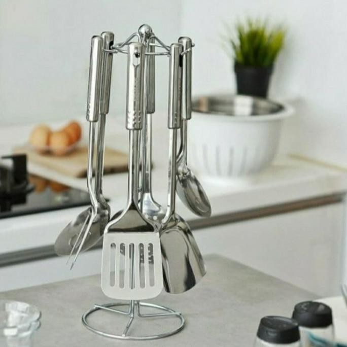 

TERSEDIA IDEALIFE IL 173 ORI ALAT MASAK SPATULA SUTIL SODET STAINLESS & HOLDER