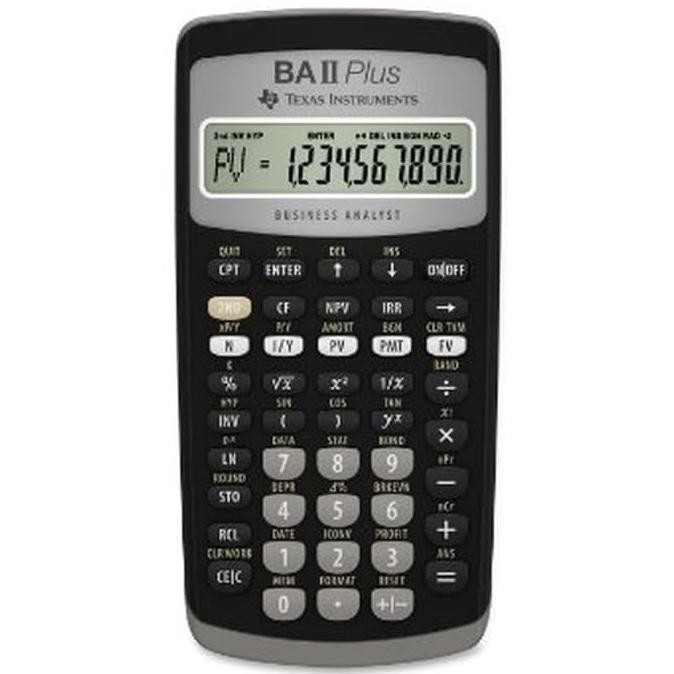 

TERSEDIA TEXAS INSTRUMENTS BA II PLUS STANDARD - KALKULATOR KEUANGAN FINANCE