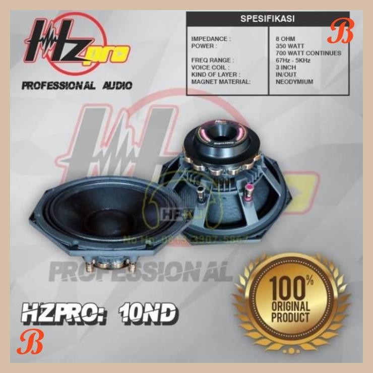 | HKJ | SPEAKER HZ PRO 10" 10ND NEODYMIUM ORIGINAL SPEAKER HZPRO 10 INCH 10 ND