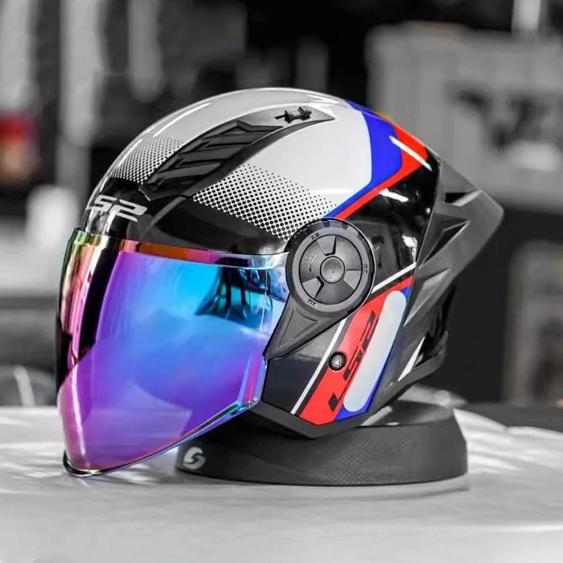 new 2024 original ls2 of616 helmet motorcycle large tail wing built in bluetooth capacete ls2 half f