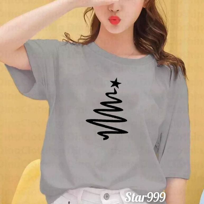 WTYU Kaos Natalan / pohon natal / baju wanita kekinian baju murah bahan katun combed premium