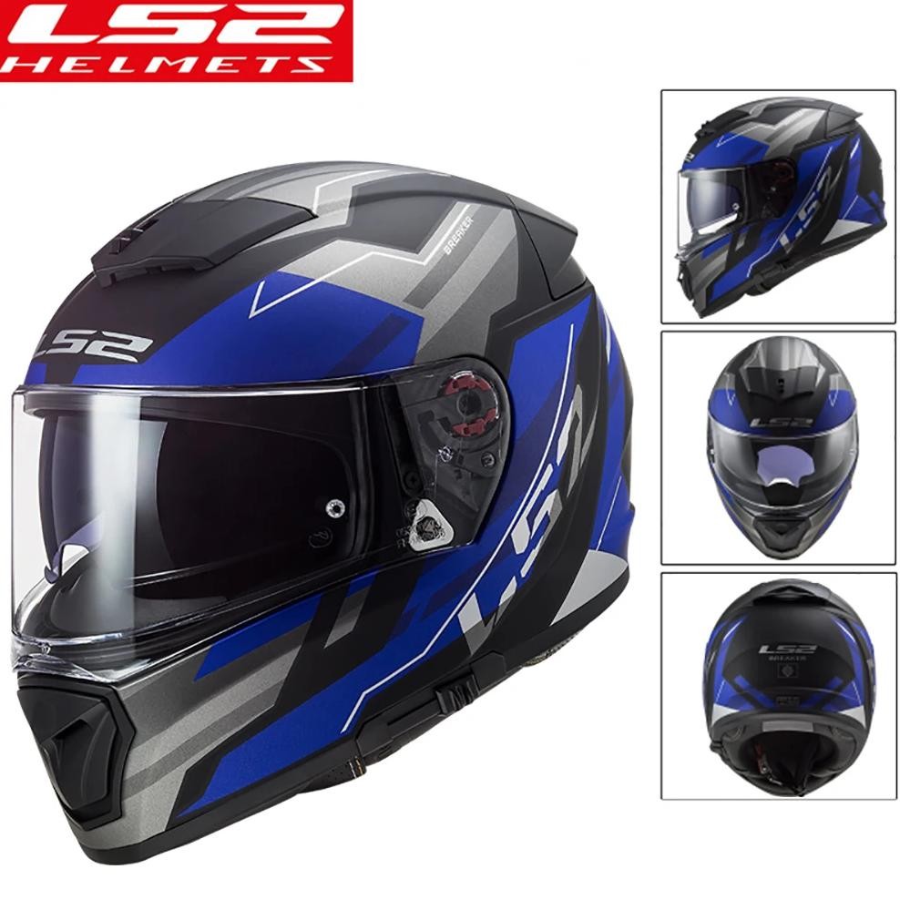 ls2 original motorcycle helmet ls2 ff390 breaker full face helmet capacete cascos para moto with fog