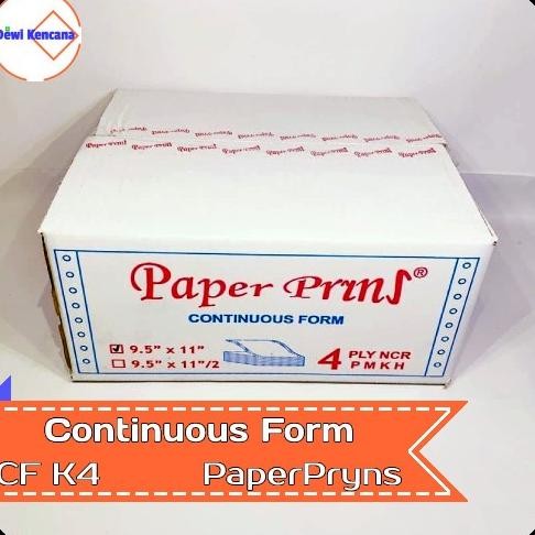 

BEBAS ONGKIR - Kertas Continuous Form 9,5" x 11" 4 PLY NCR K4 PaperPryns