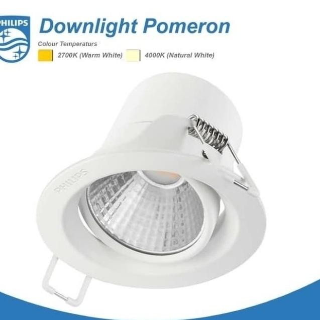 

TERSEDIA LAMPU SPOTLIGHT PHILIPS RECESSED SPOT LED 59776 POMERON 7W