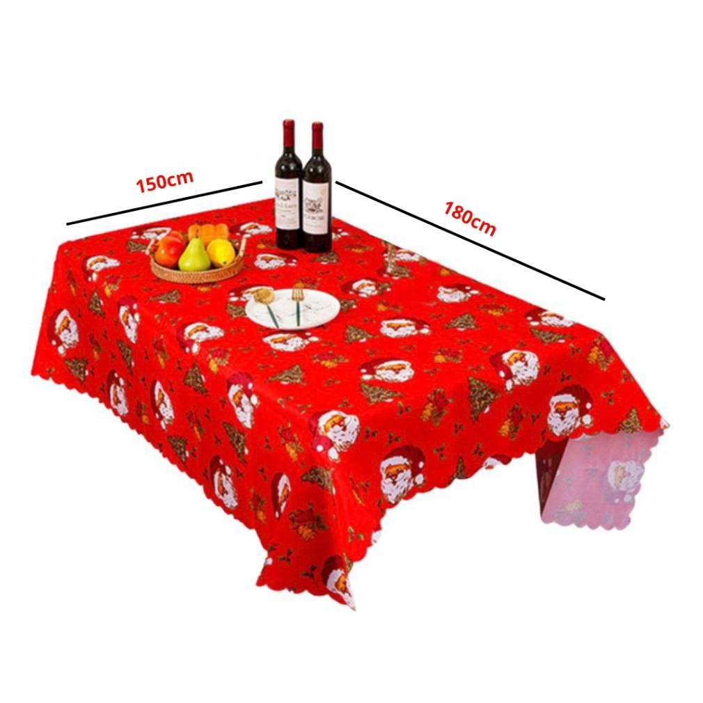 Taplak Meja Natal 150 X 180Cm -Taplak Meja Motif Natal-Taplak Murah-Taplak Meja Makan/Meja Tamu