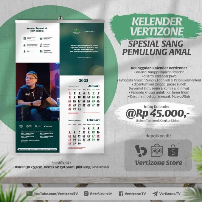 

Kalender 2023 Vertizone (2Pcs) Original Dan Terpercaya