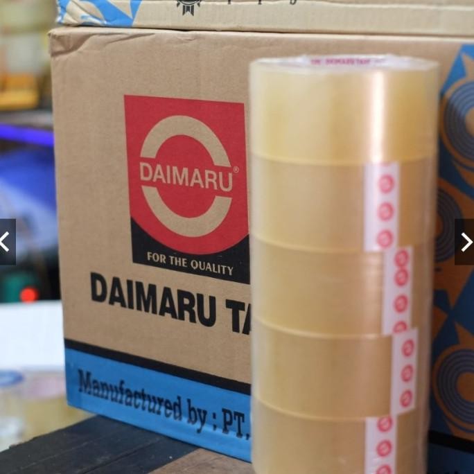 

TERMURAH - PROMO GILA 100 DUS LAKBAN DAIMARU BENING 90 YARD 2 INCH .1 DUS @72ROLL