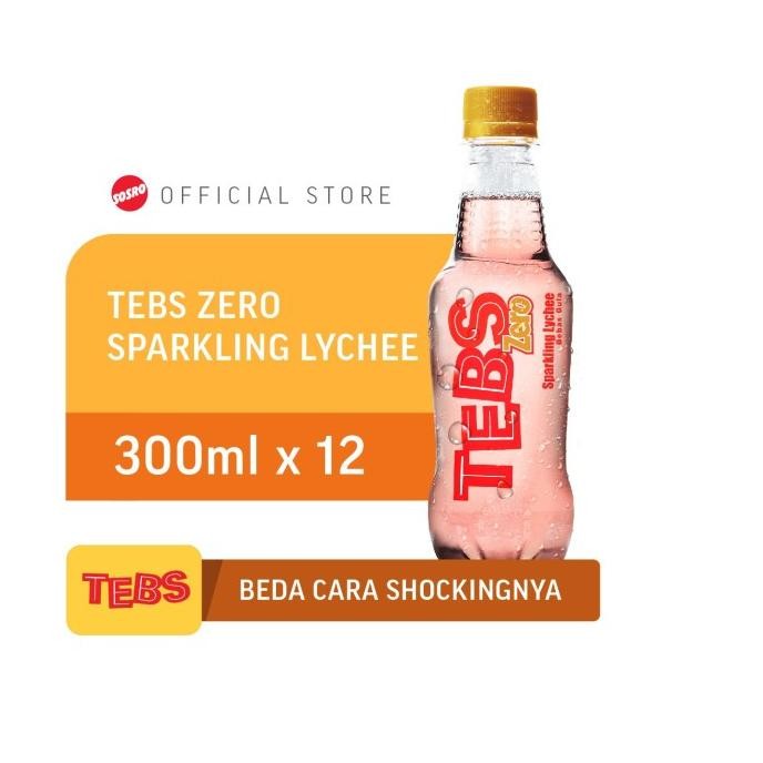 

HOT SALE TEBS ZERO Sparkling Lychee 300ml isi 12 pcs