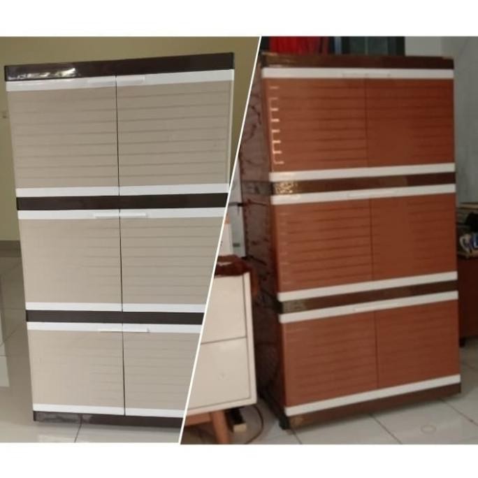 BESAR - LEMARI PAKAIAN PLASTIK CLUB SUSUN 3