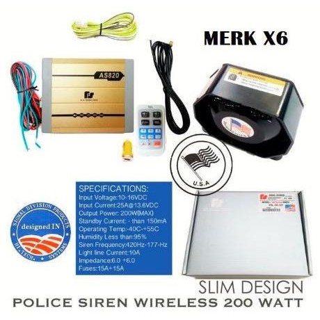 TERBARU - Toa Sirine Klakson polisi Wireless 200Watt + Modul REMOTE mic speaker