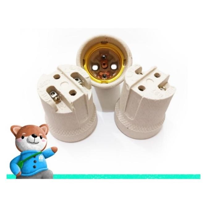 TERBARU - fitting downlight keramik e27 / e40, fitting keramik downlight e27/e40